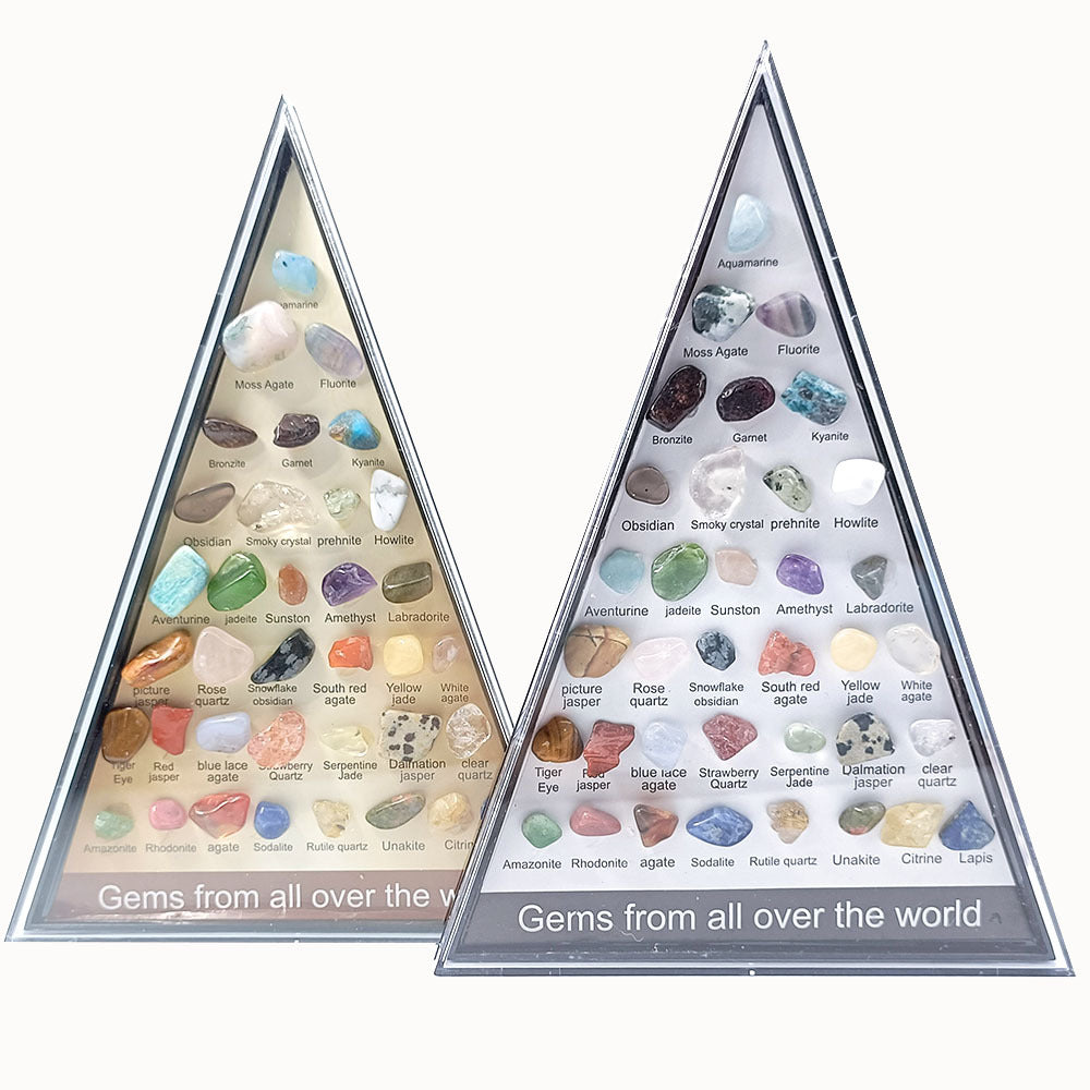 36 PCS/Box Natural Healing Crystals Mineral Specimens Irregular Tumbled Stones Rock Collection Box