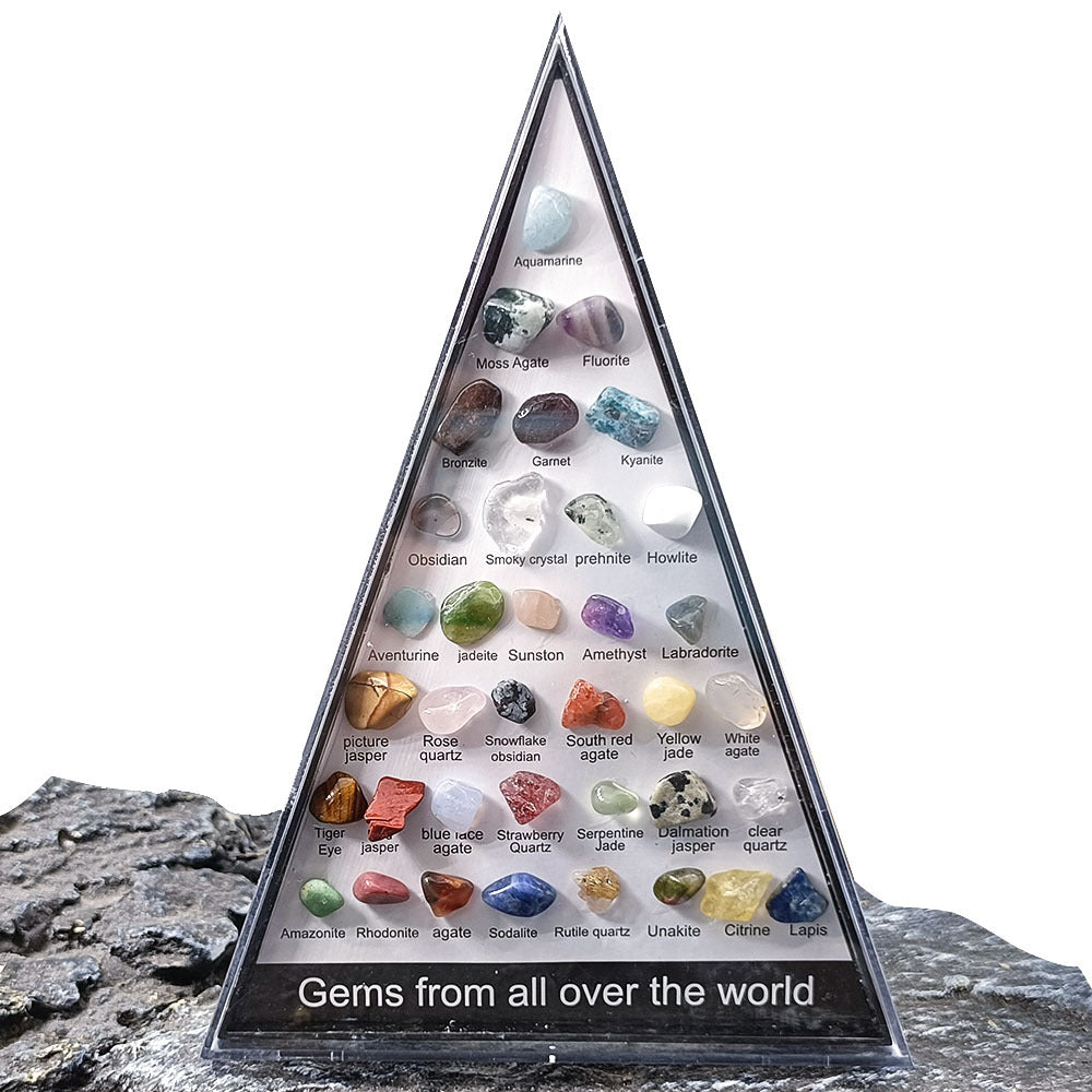 36 PCS/Box Natural Healing Crystals Mineral Specimens Irregular Tumbled Stones Rock Collection Box